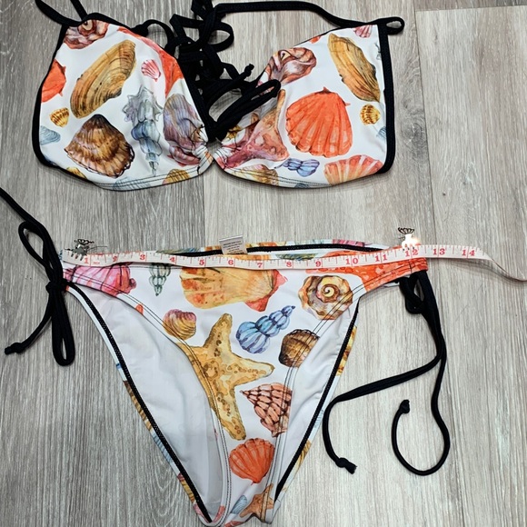 Seashell Print Bikini Set - Picture 2 of 4